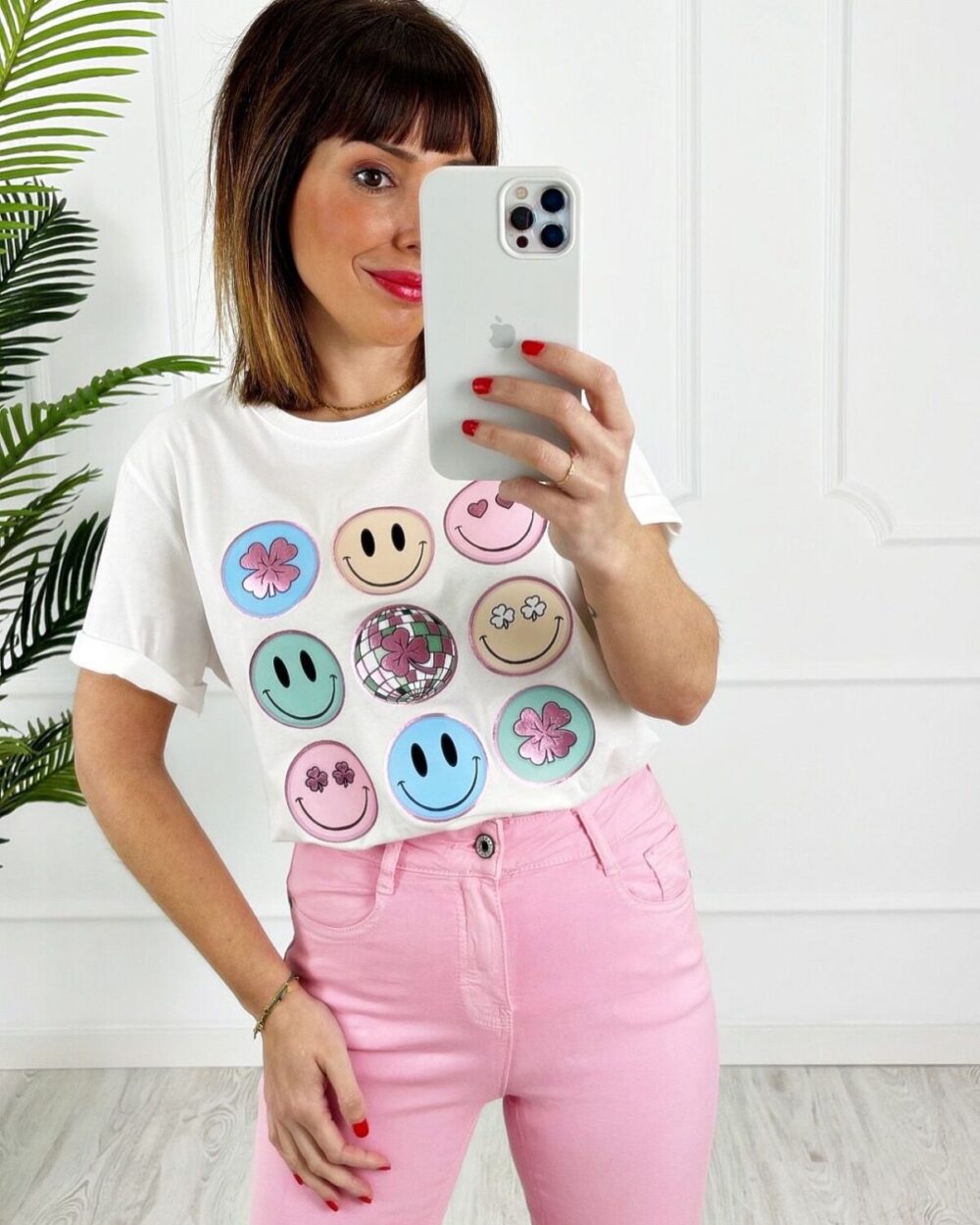 Pantalón skinny push up rosa - Imagen 2