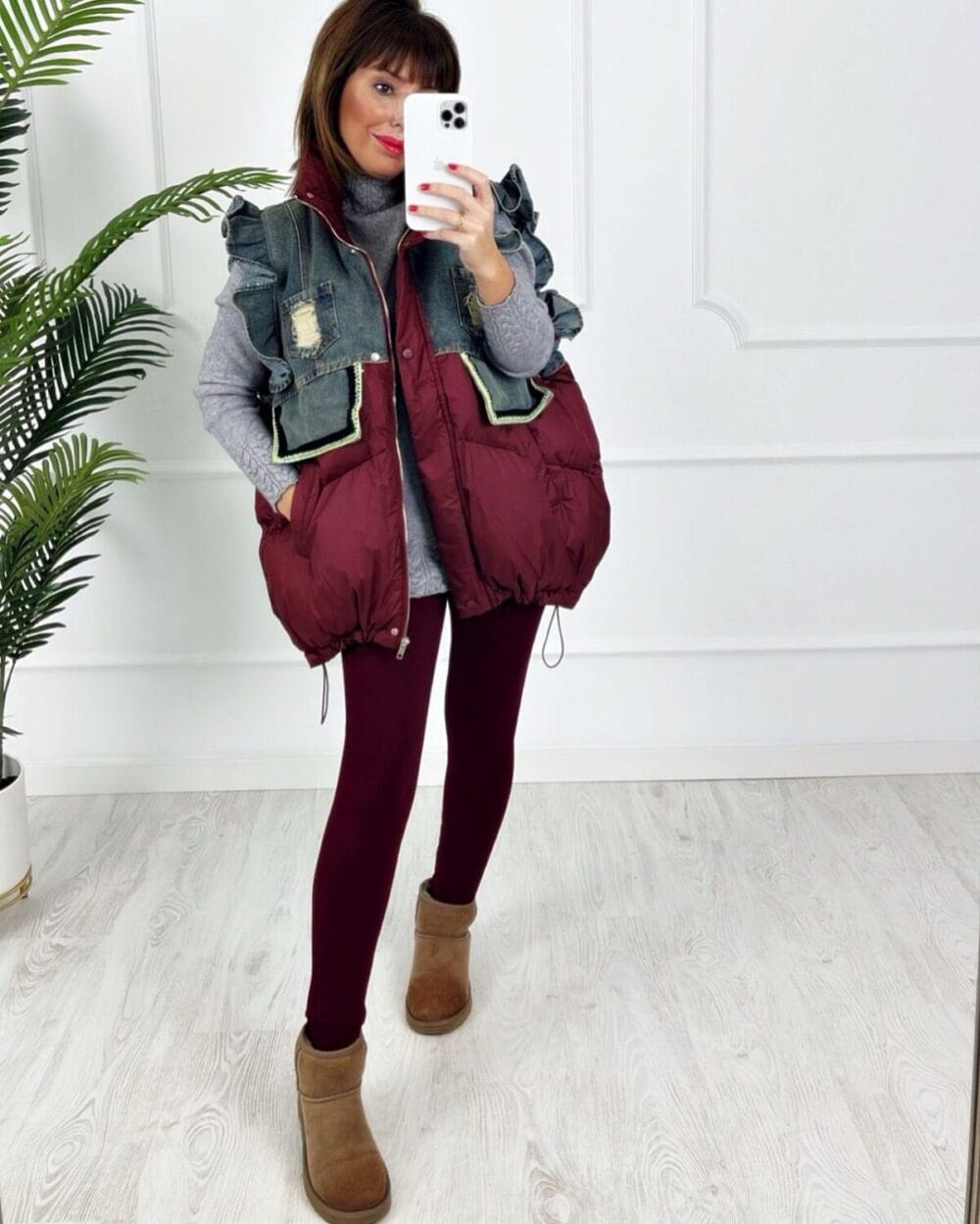 Leggins básic burdeos