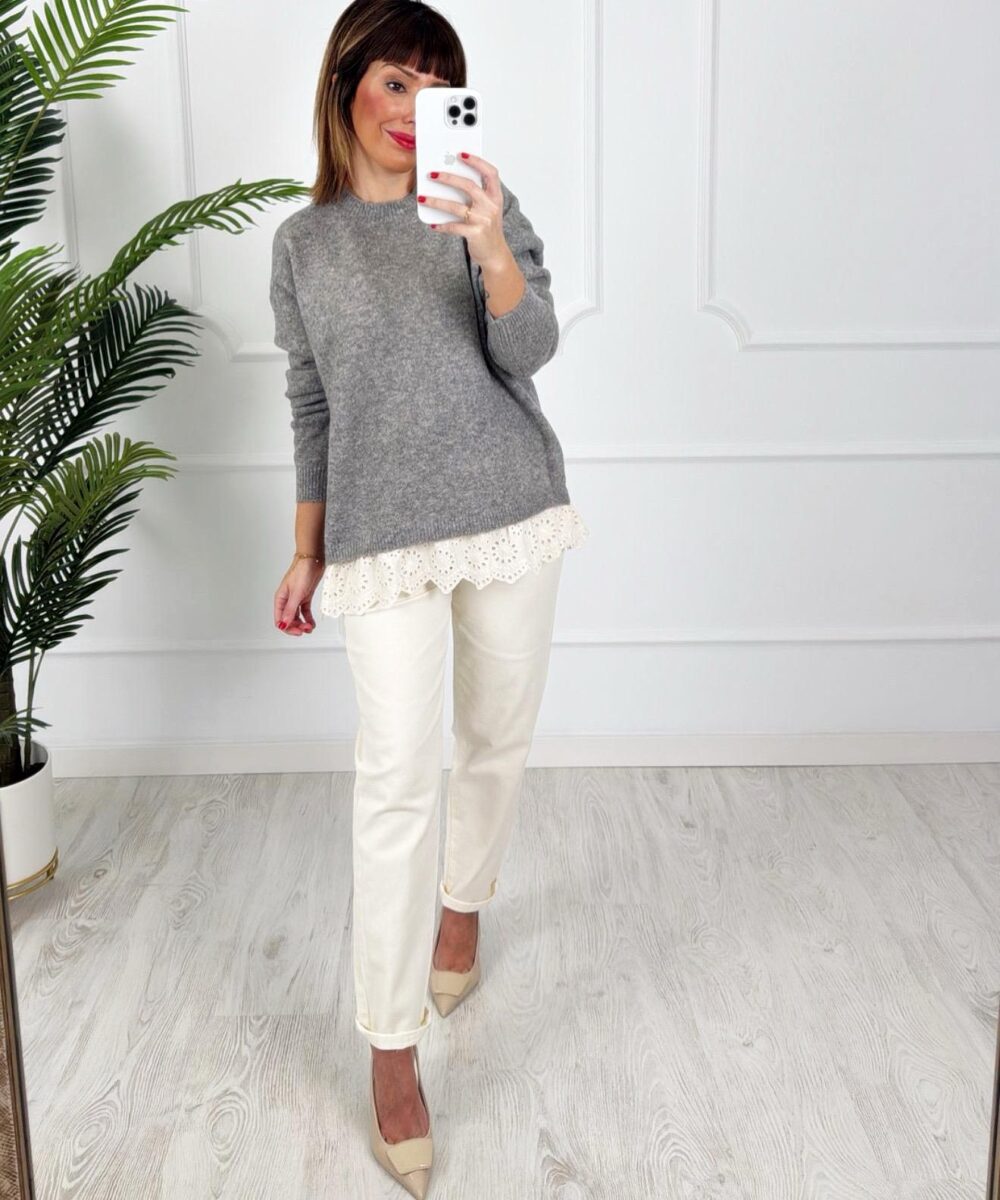 Jeans Mom fit crudo