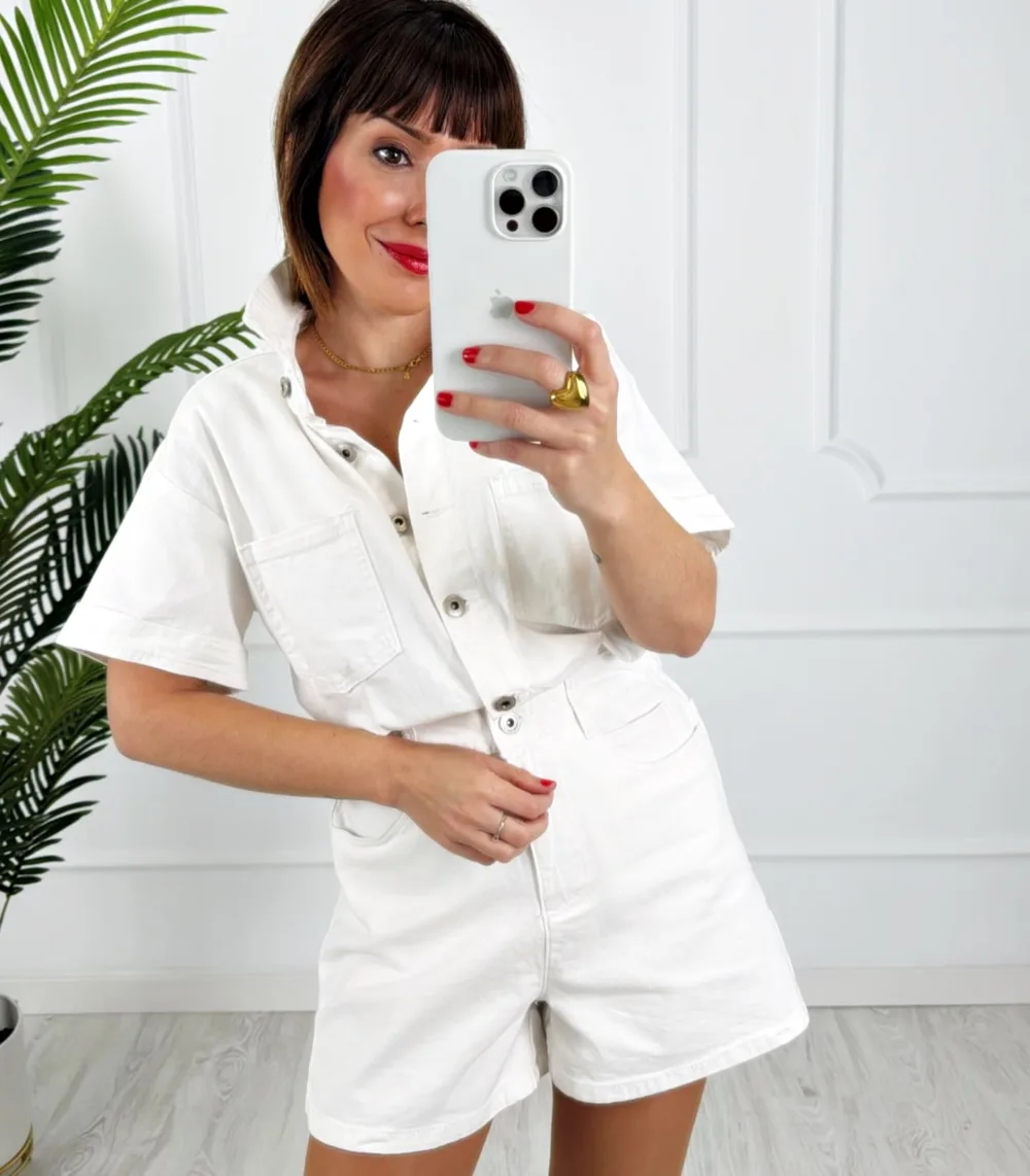 Mono denim blanco - Imagen 2