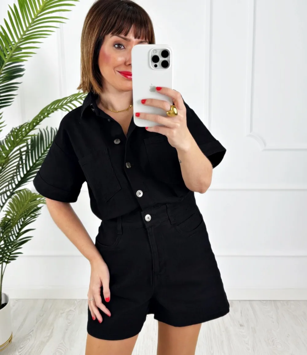 Mono denim negro