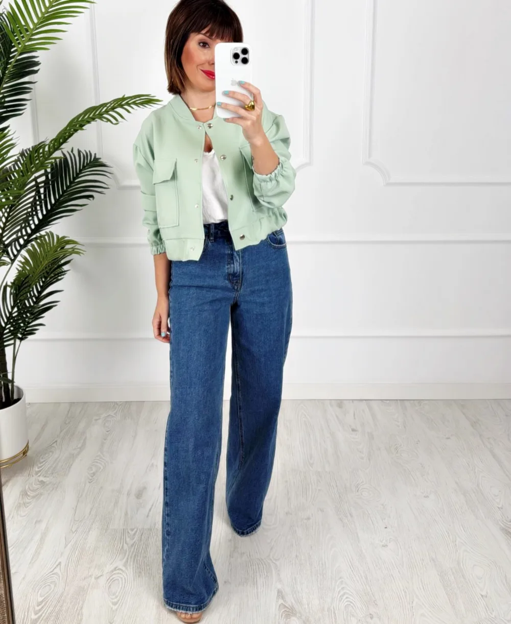 Bomber bolsillos verde - Imagen 3