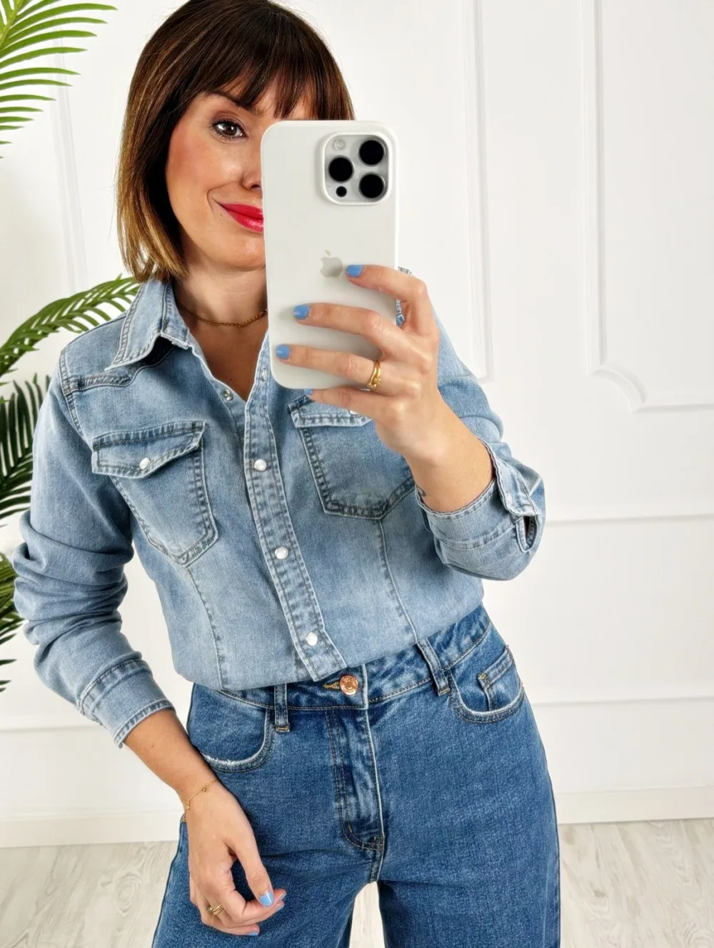 Camisa denim básica