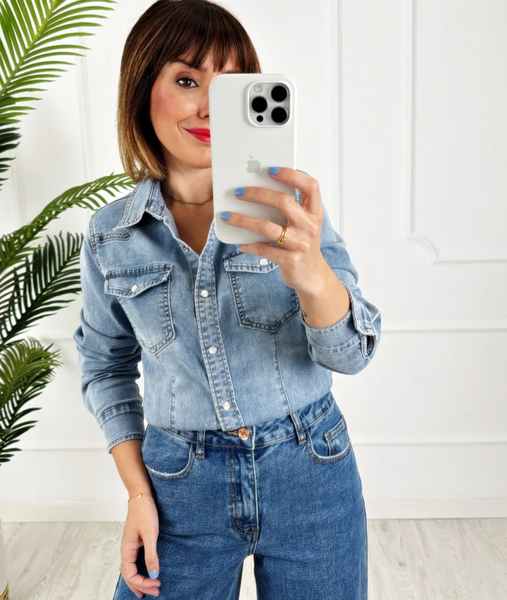 Camisa denim básica - Imagen 2