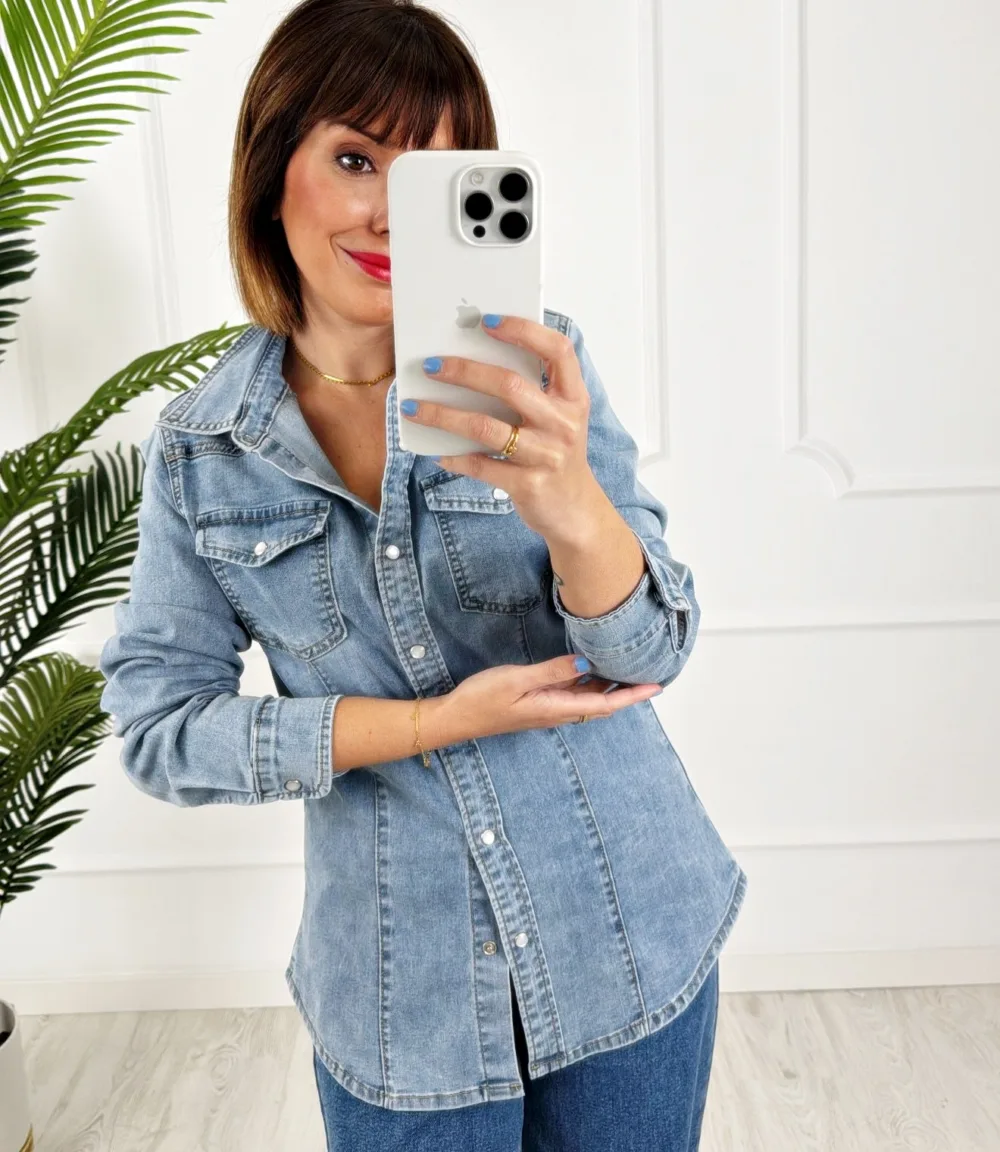 Camisa denim básica - Imagen 3