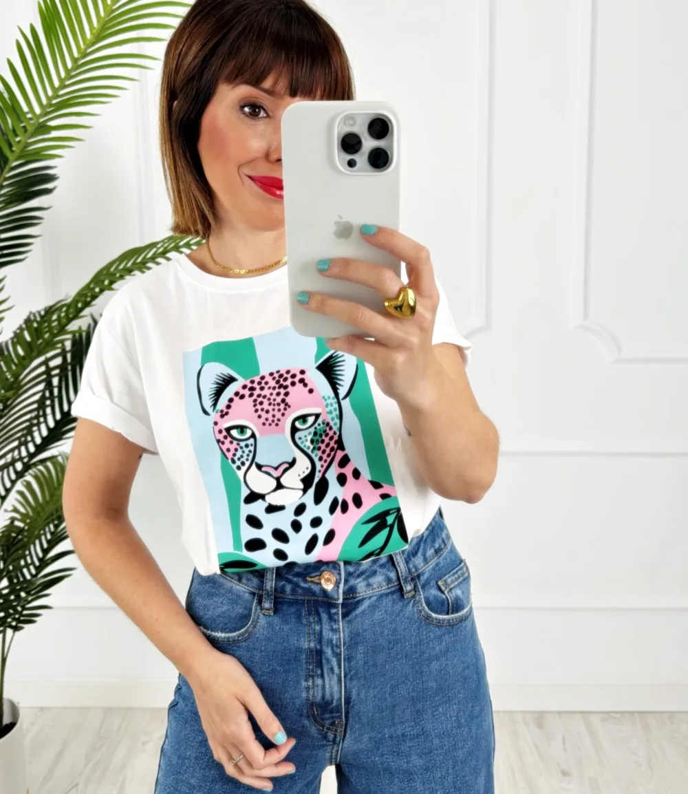 Camiseta leopardo colores - Imagen 2