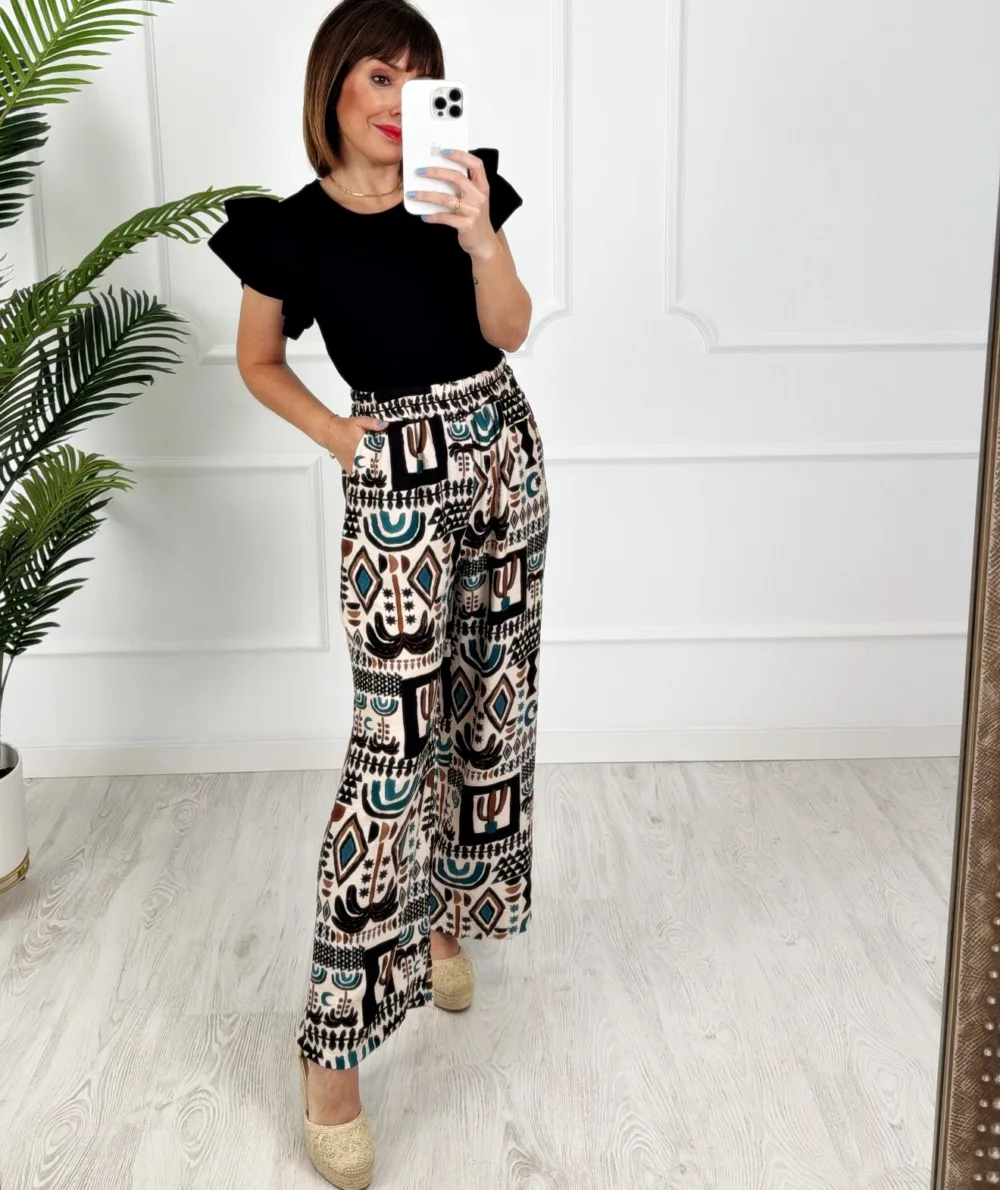Pantalón étniko negro - Imagen 3