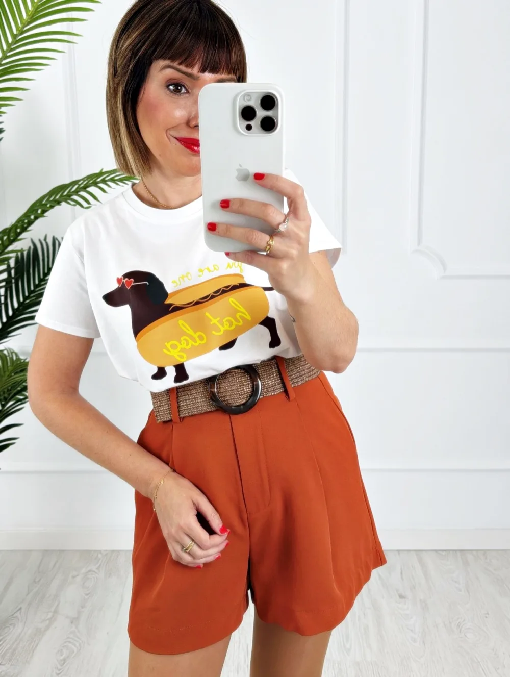 Camiseta hot dog mostaza