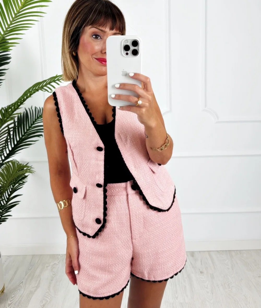 Conjunto tweed summer rosa - Imagen 2