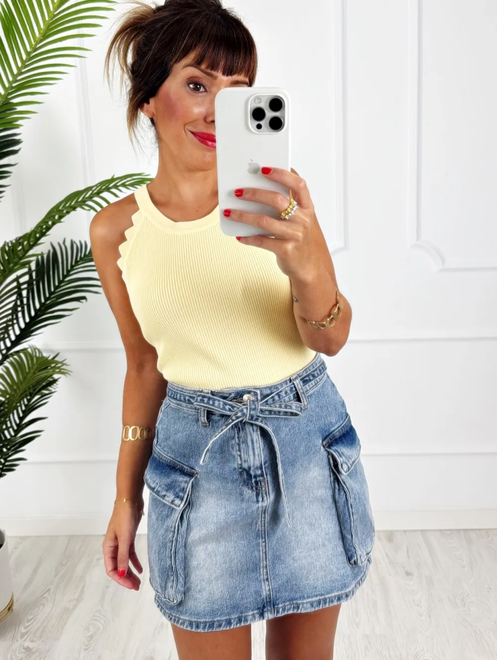 Falda denim cargo lazada