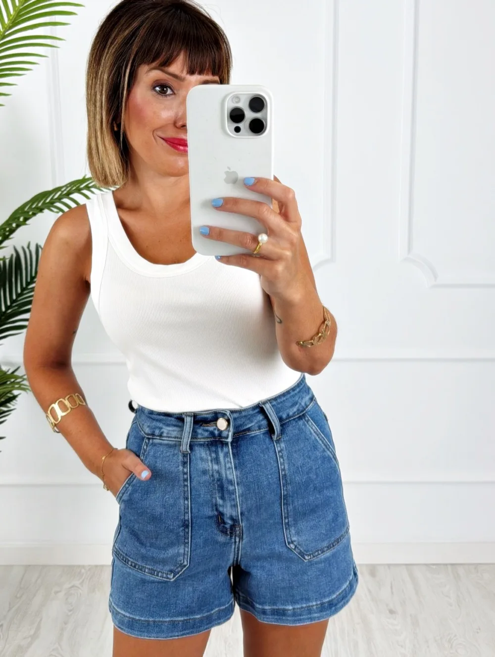 Camiseta tirante ancho new blanca