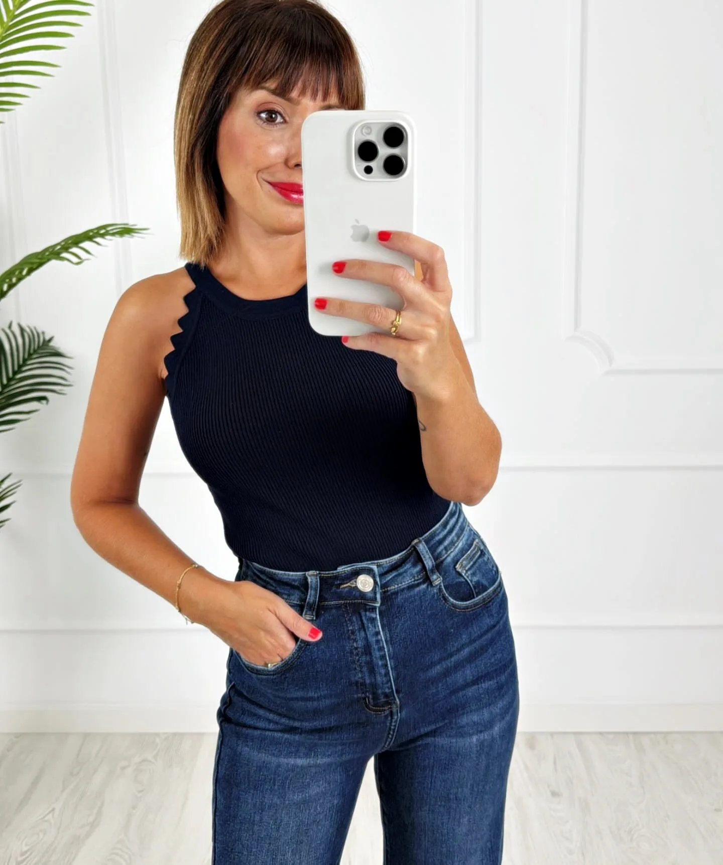 Top halter ondas marino - Imagen 2