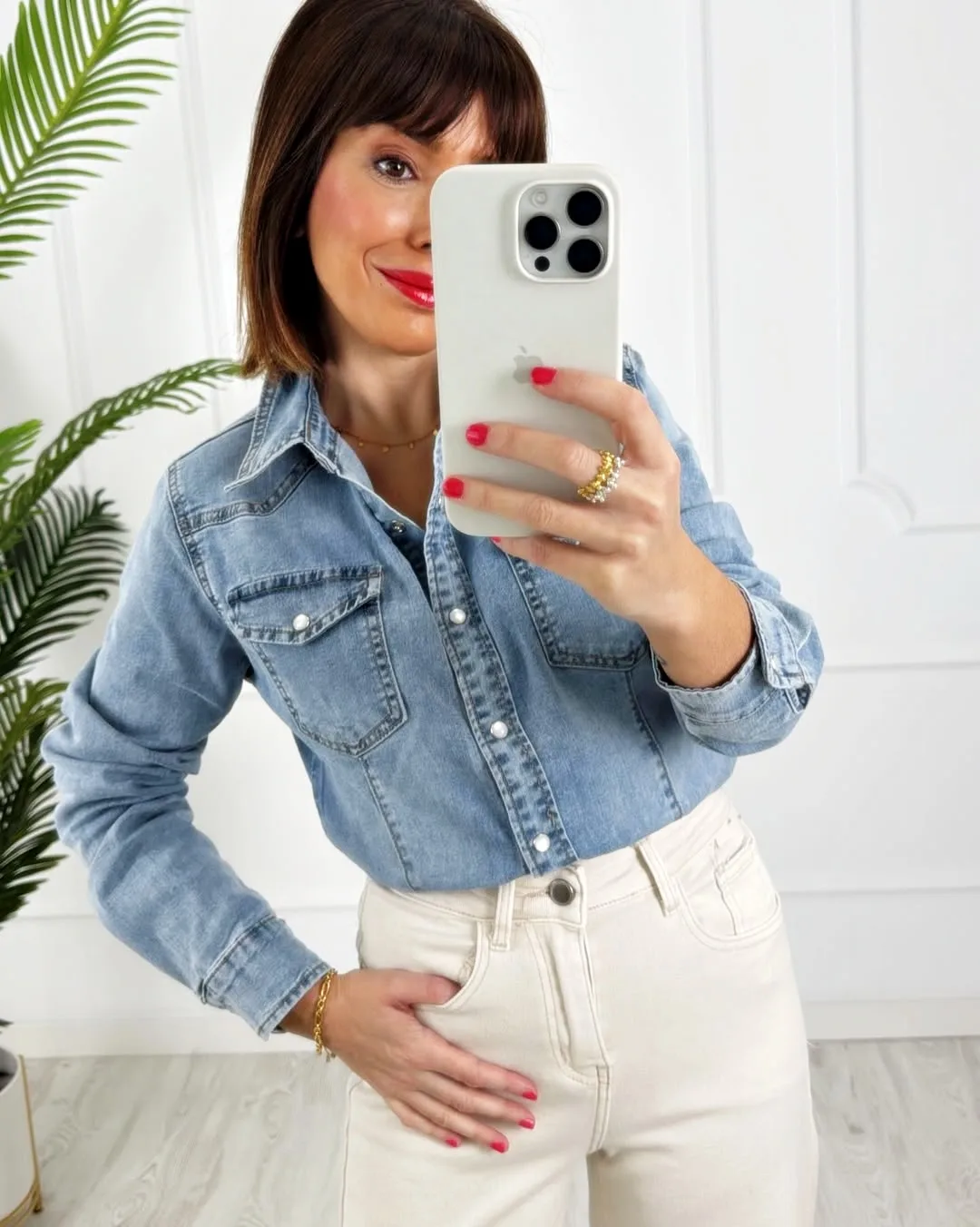 Camisa denim básica