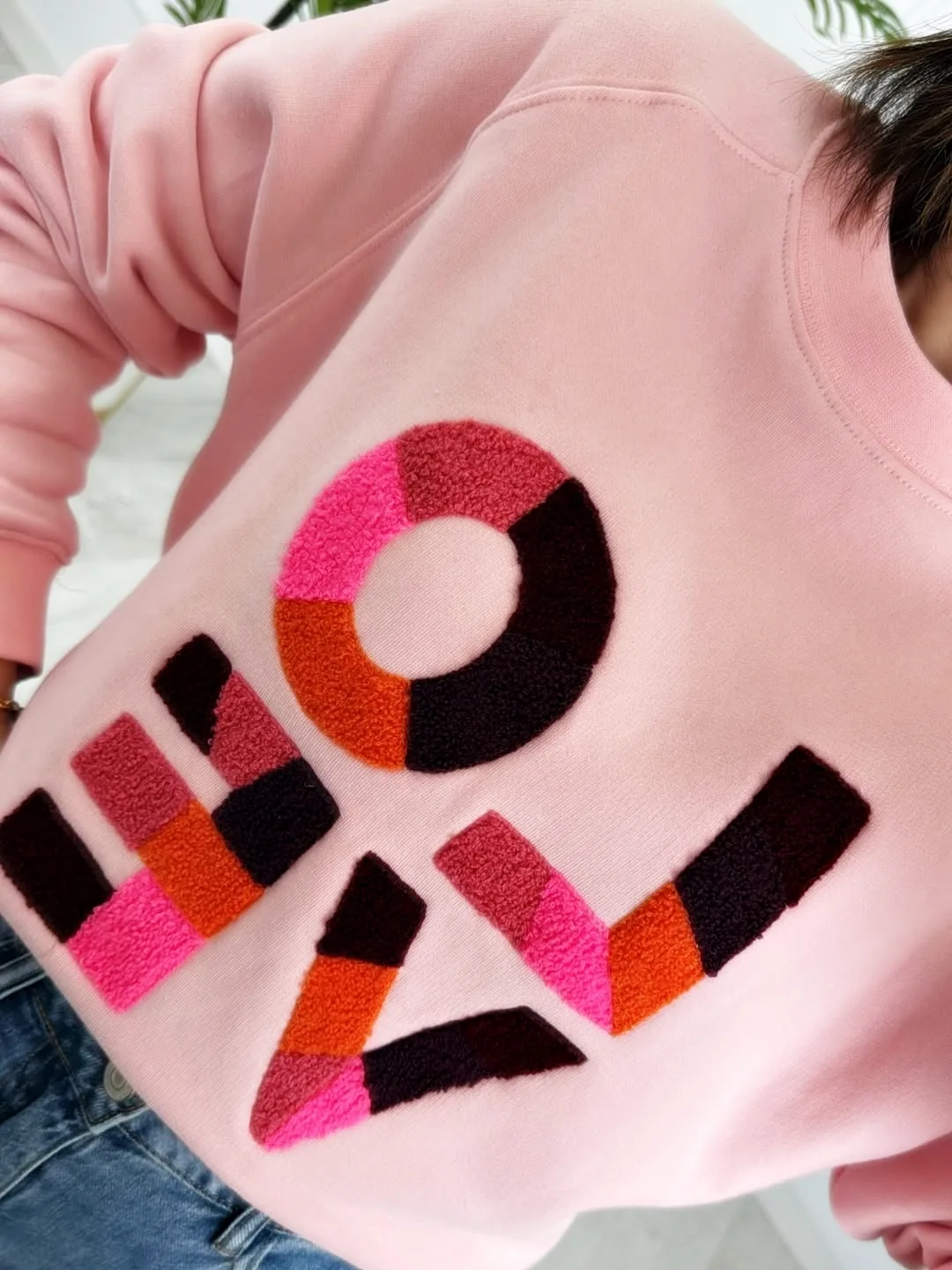 Sudadera Love rizado rosa - Imagen 3