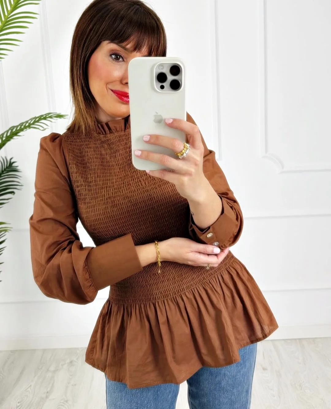 Blusa nido camel