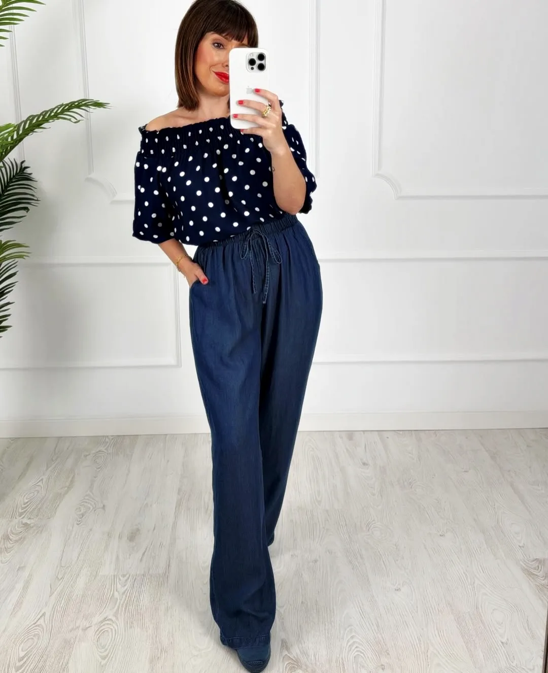 Pantalón denim fluido