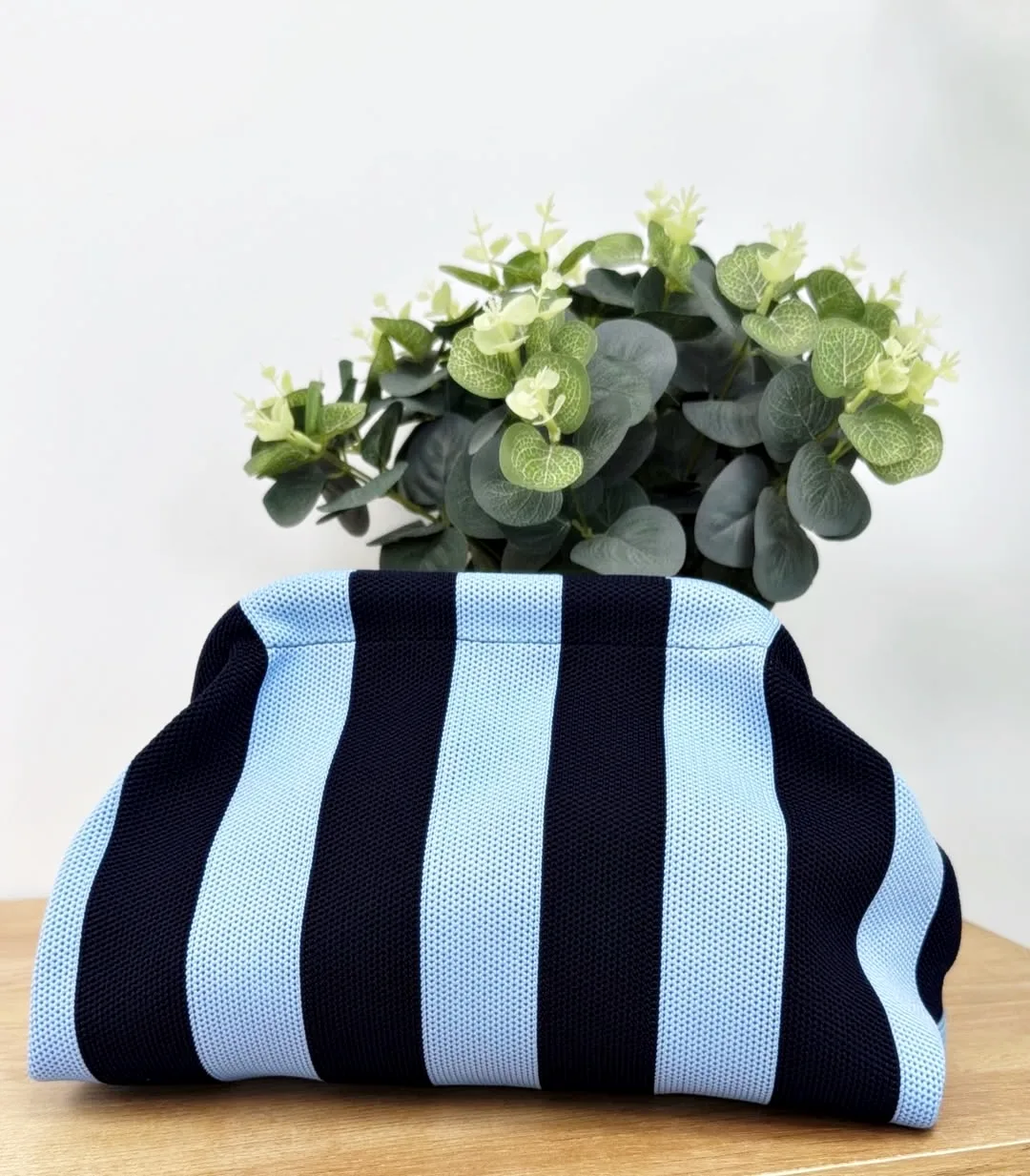 Bolso franjas marino azul