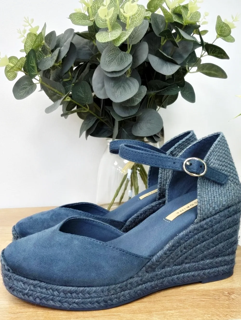 Cuña hebilla azul