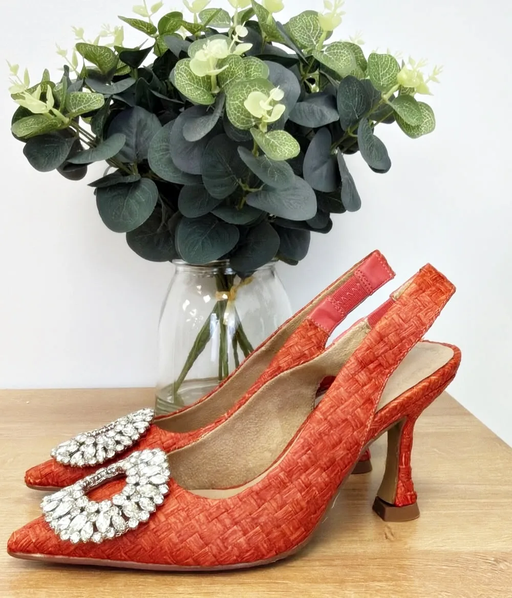 Zapato joya rojo