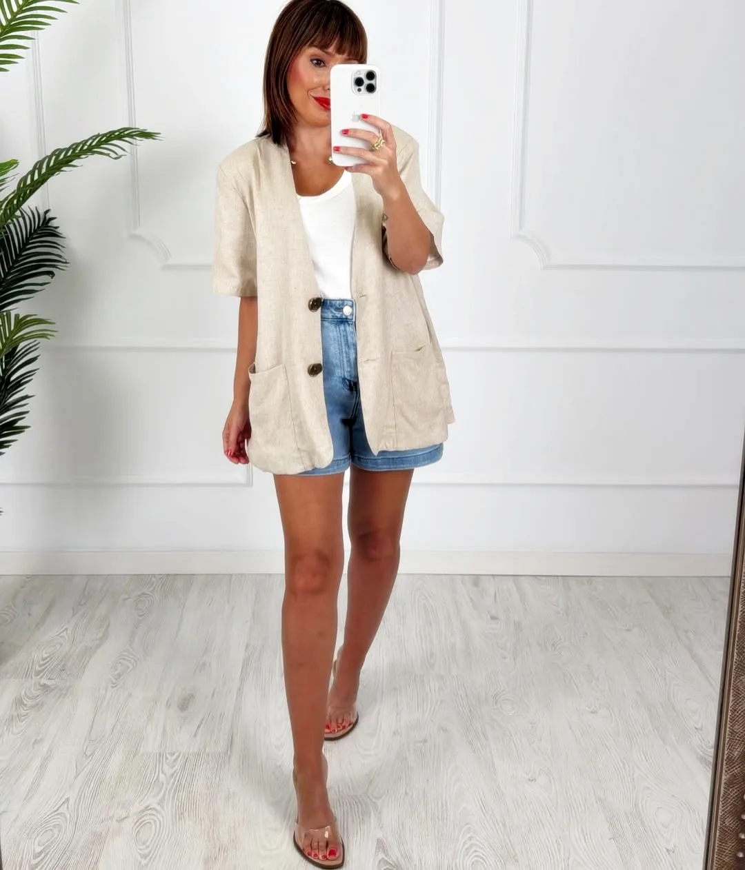 Blazer botones beige - Imagen 2
