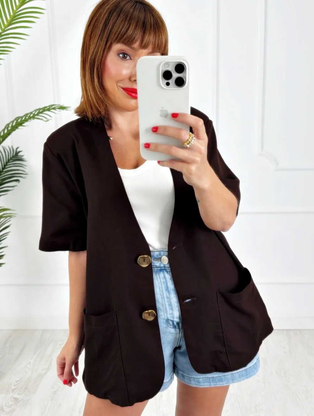 Blazer botones chocolate
