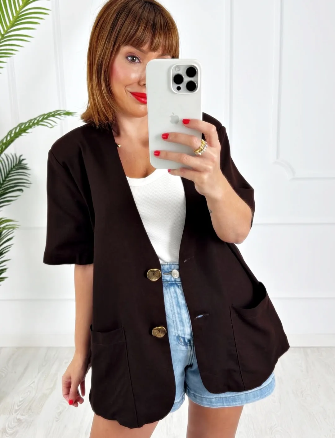 Blazer botones chocolate