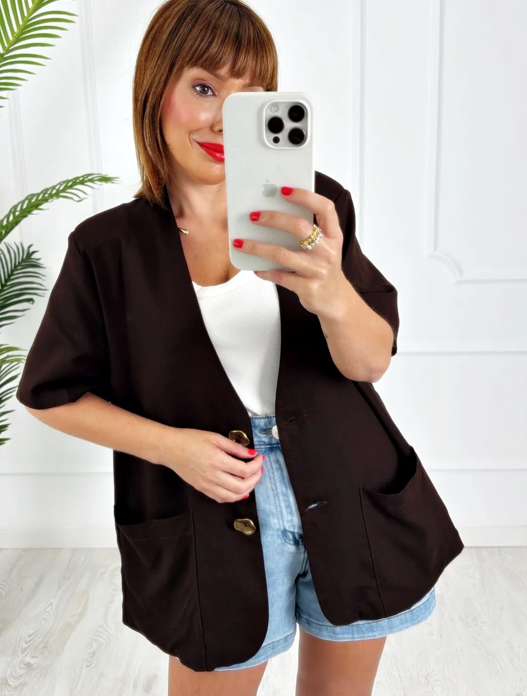 Blazer botones chocolate - Imagen 2