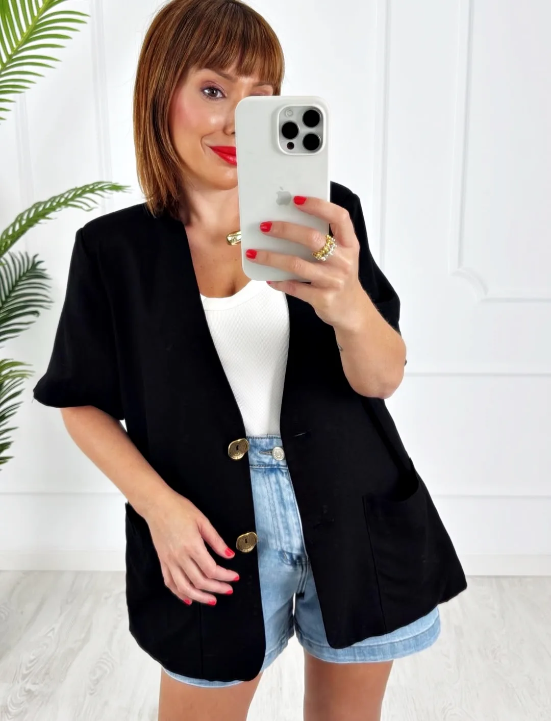 Blazer botones negra - Imagen 2