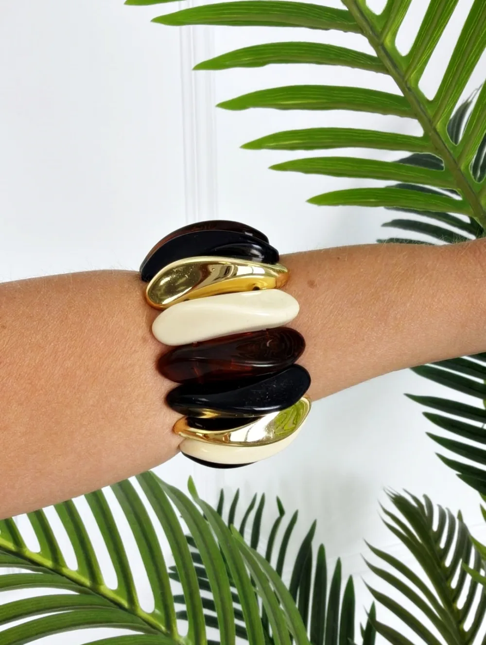 Brazalete dorado marrones