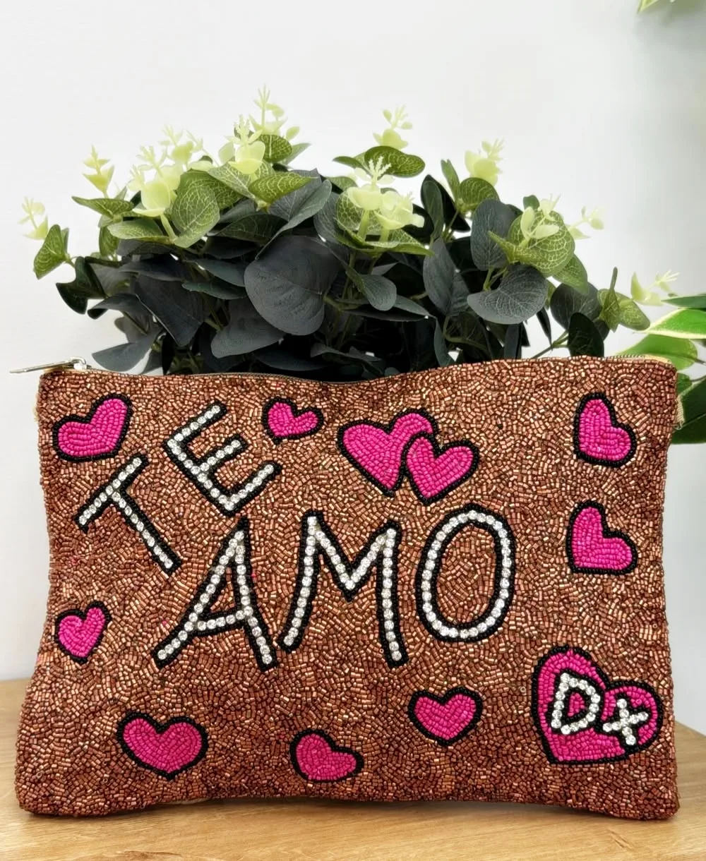 Bolso Te amo strass chocolate