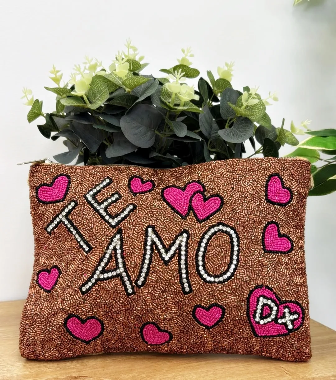 Bolso Te amo strass chocolate