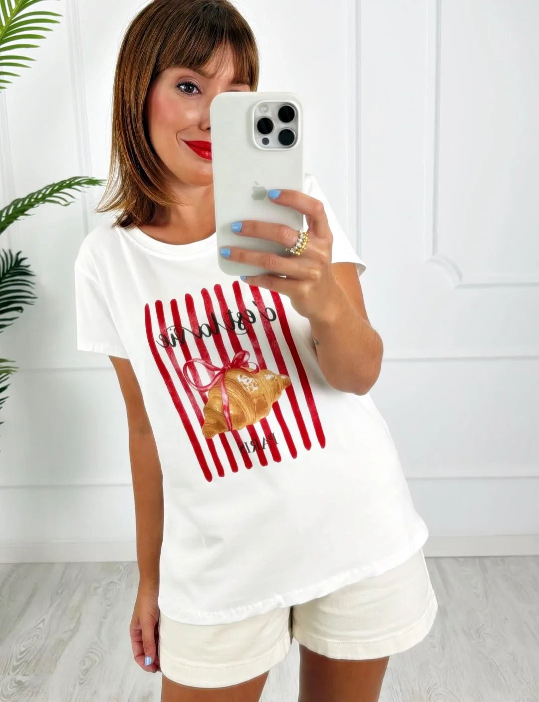 Camiseta Cruasán rayas roja - Imagen 2