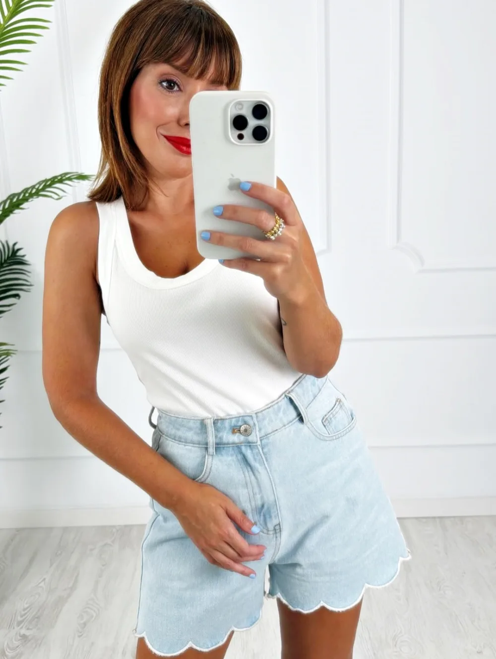 Camiseta tirante ancho new blanca