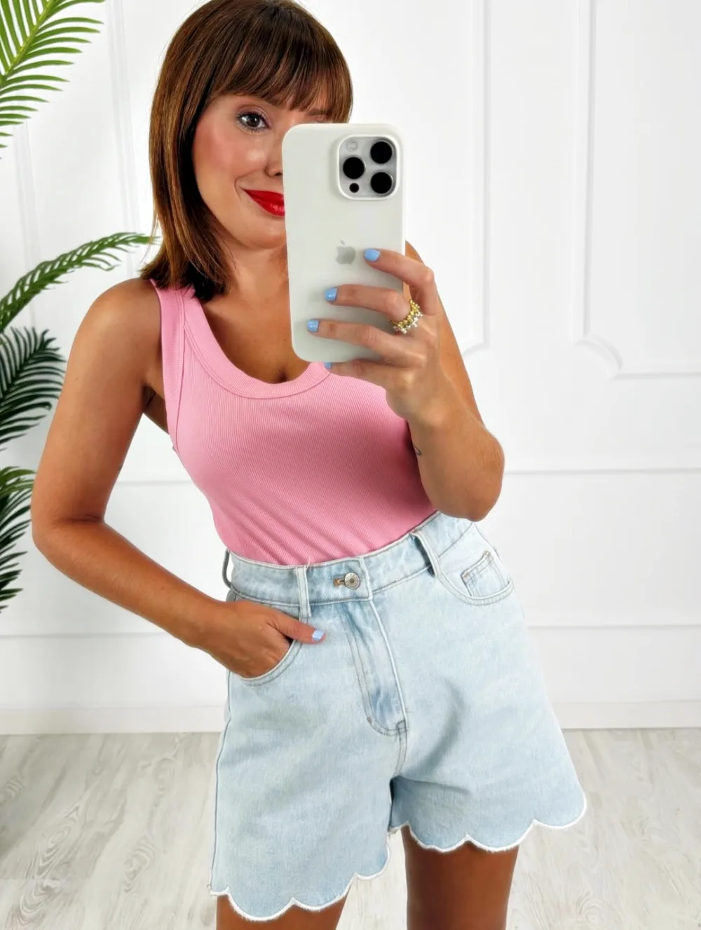 Camiseta tirante ancho new rosa