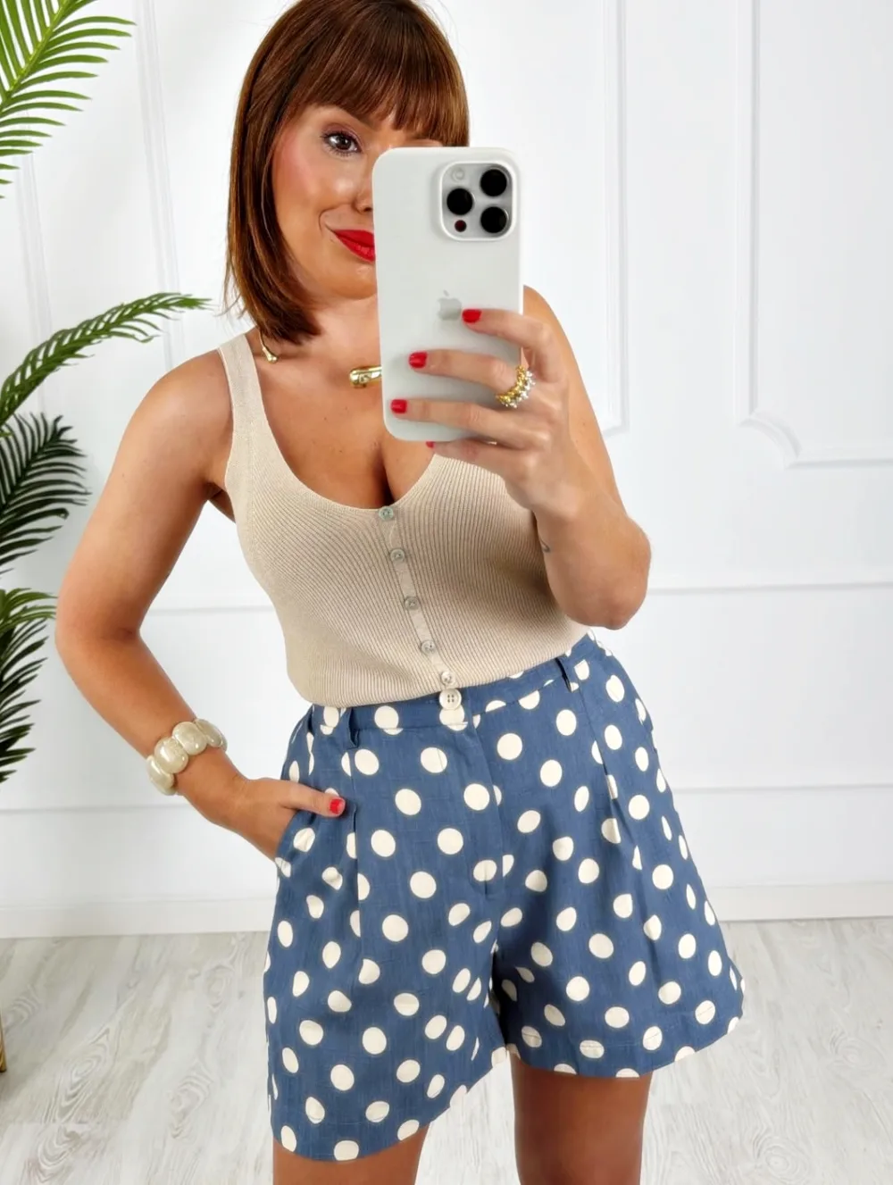 Short lunares azul