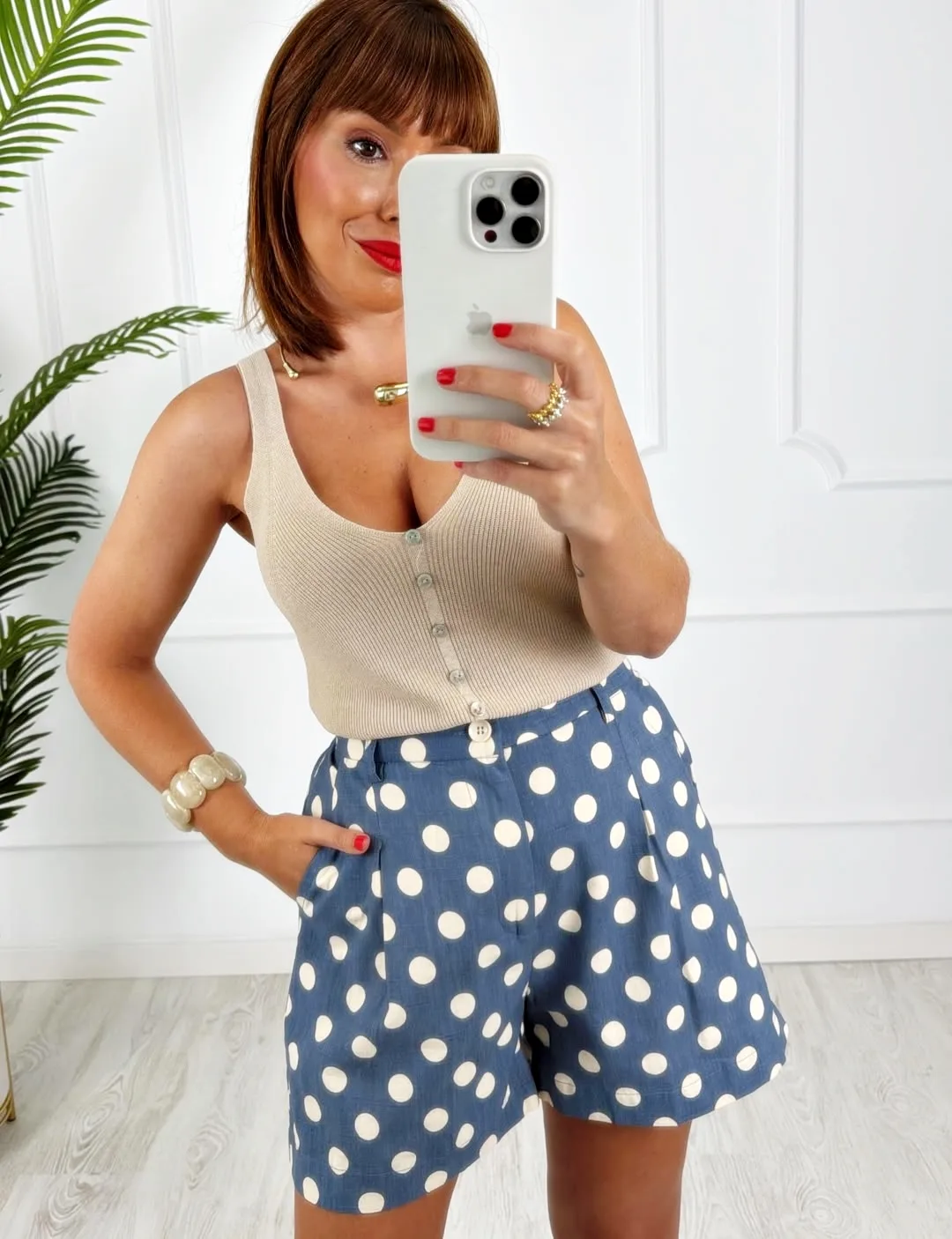 Short lunares azul