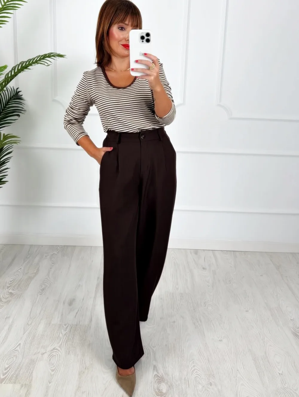 Pantalón pinza chocolate