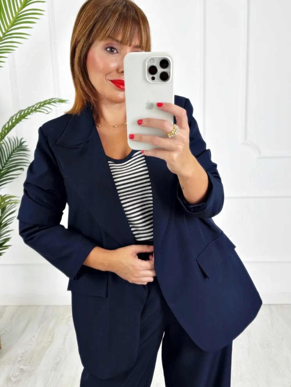 Blazer botón marino