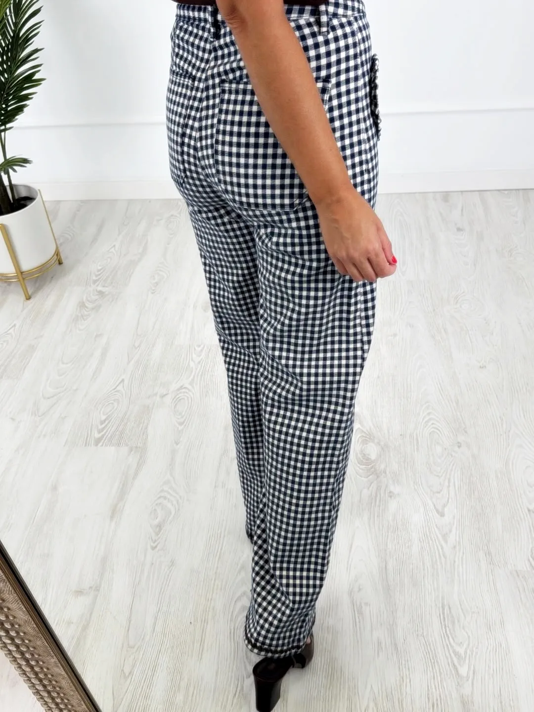 Pantalón cuadros corazones marino - Imagen 4