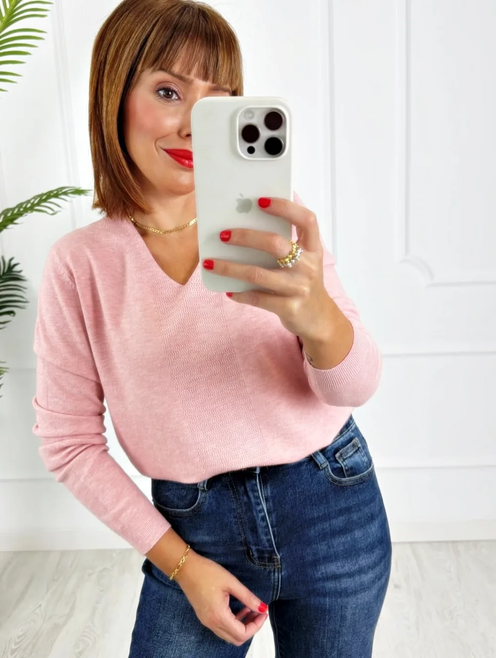 Jersey pico rosa
