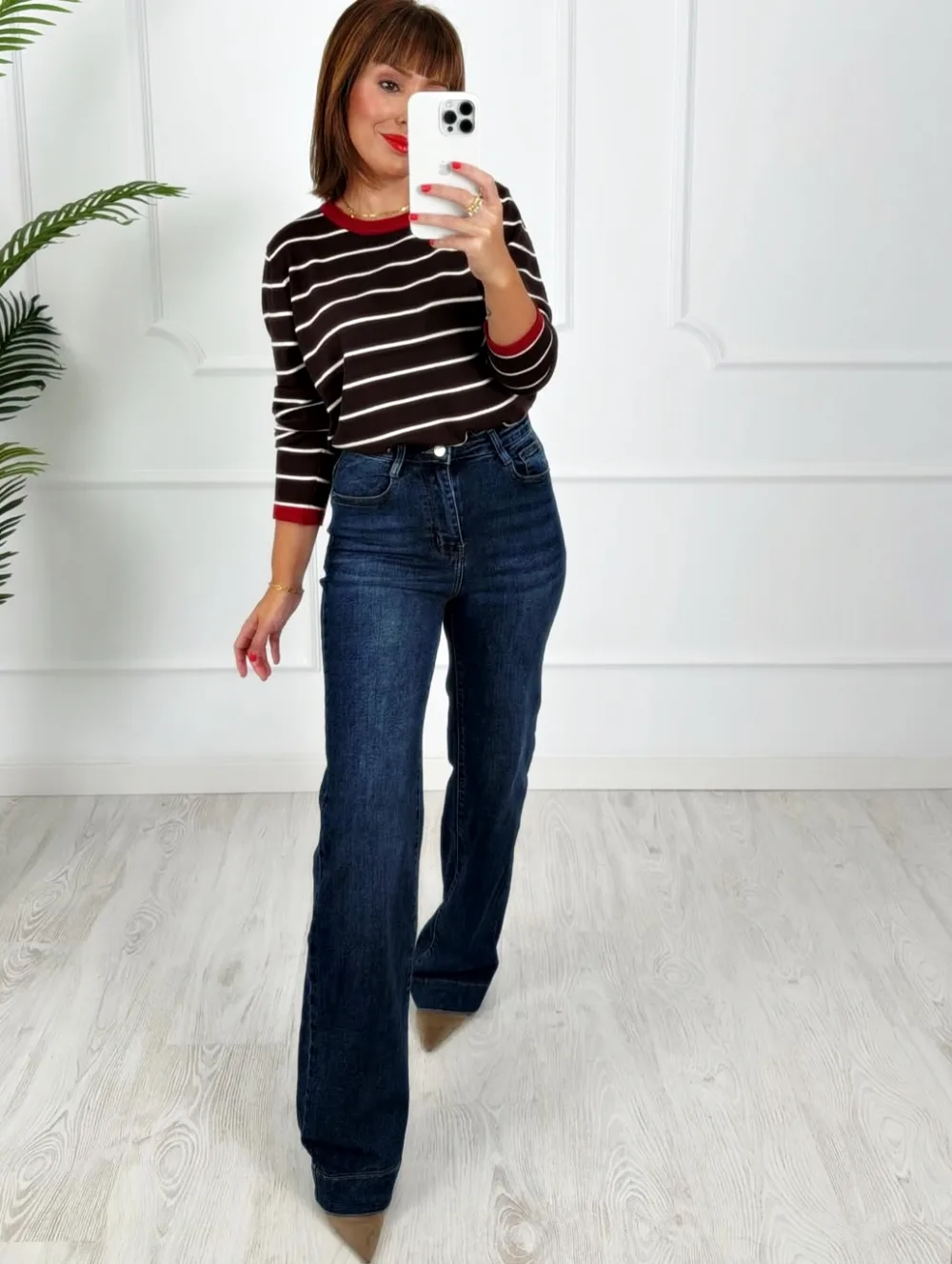Pantalón denim wide leg