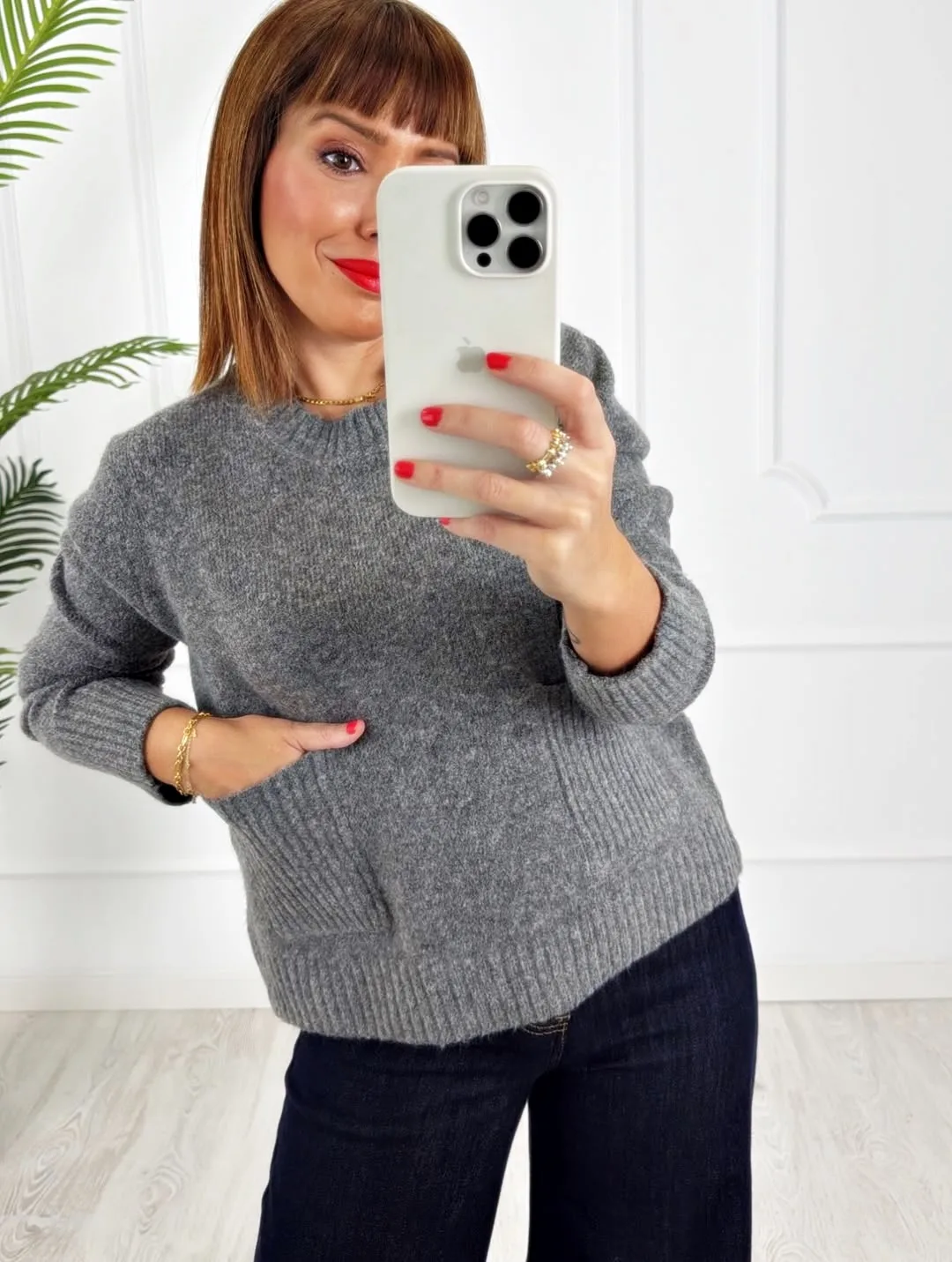 Jersey bolsillos gris - Imagen 2