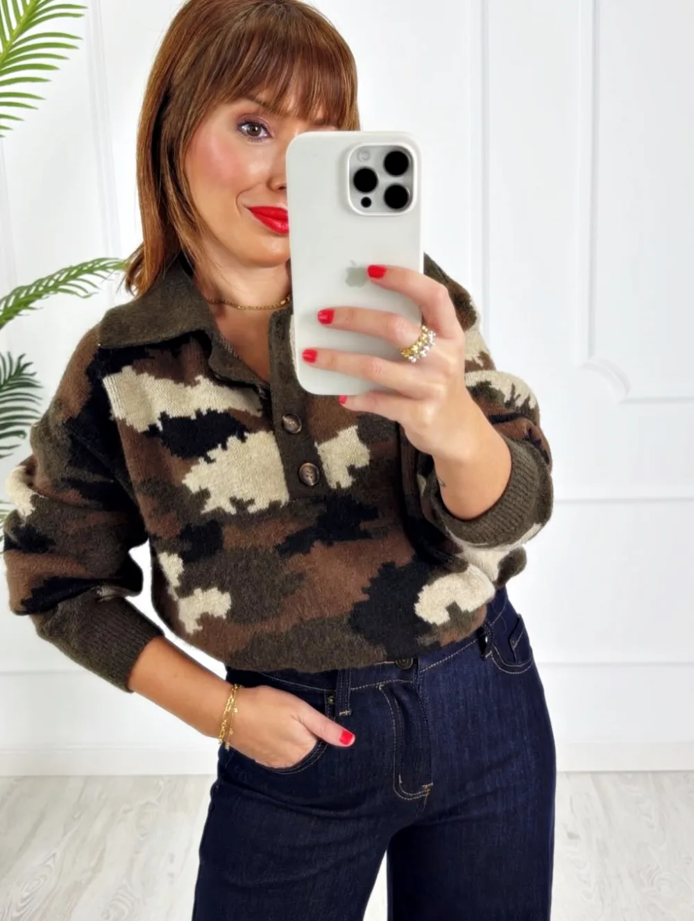 Jersey botones camuflaje