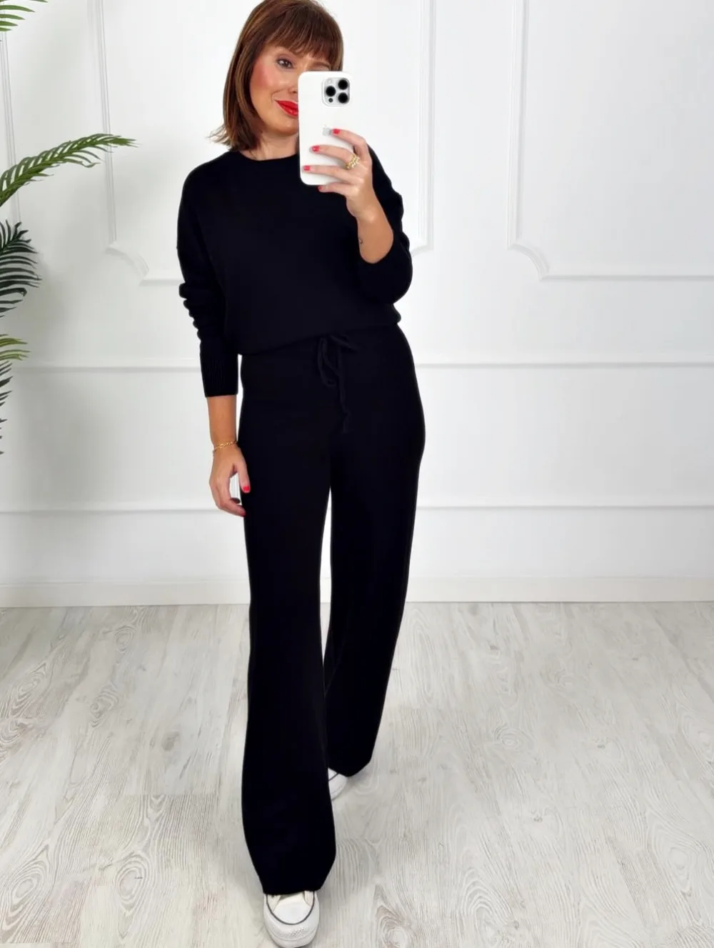 Conjunto punto botones negro