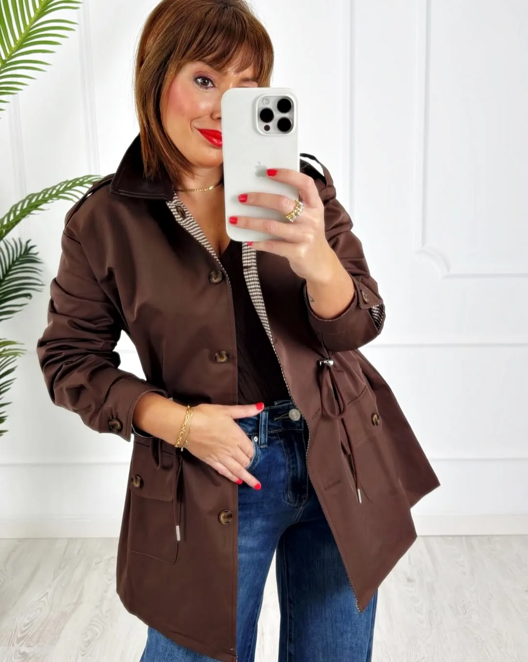 Gabardina reversible chocolate - Imagen 4