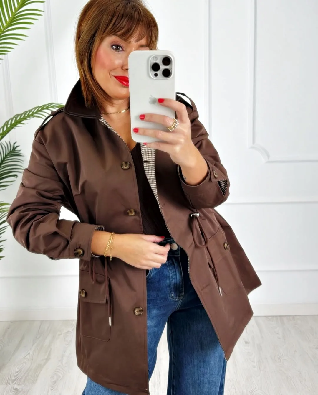 Gabardina reversible chocolate - Imagen 3