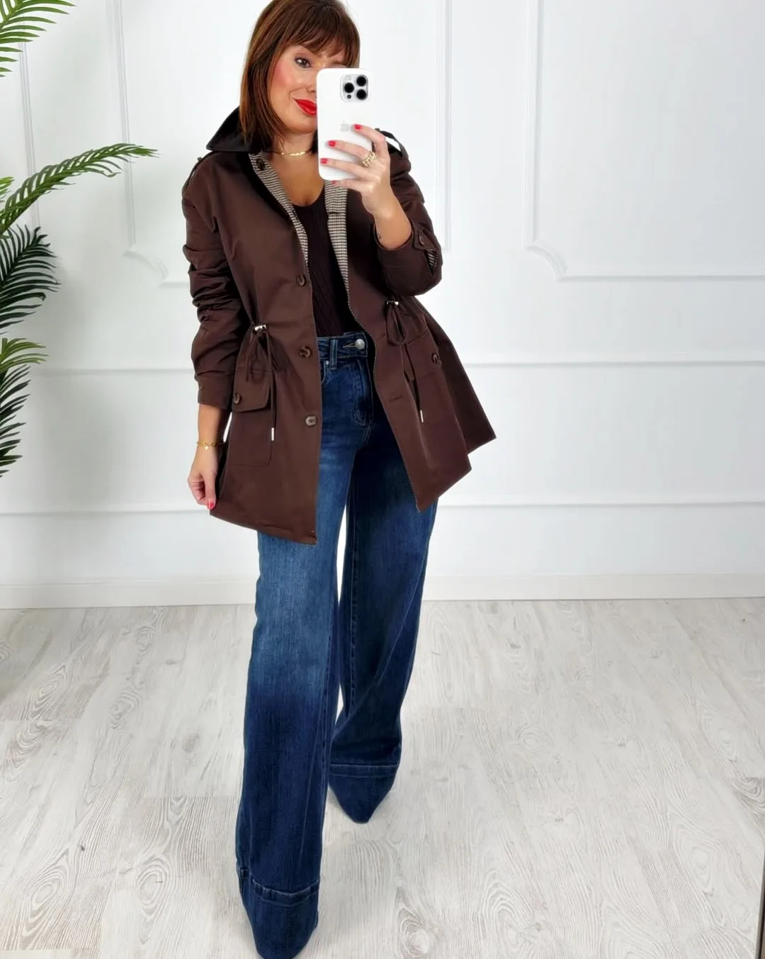Gabardina reversible chocolate