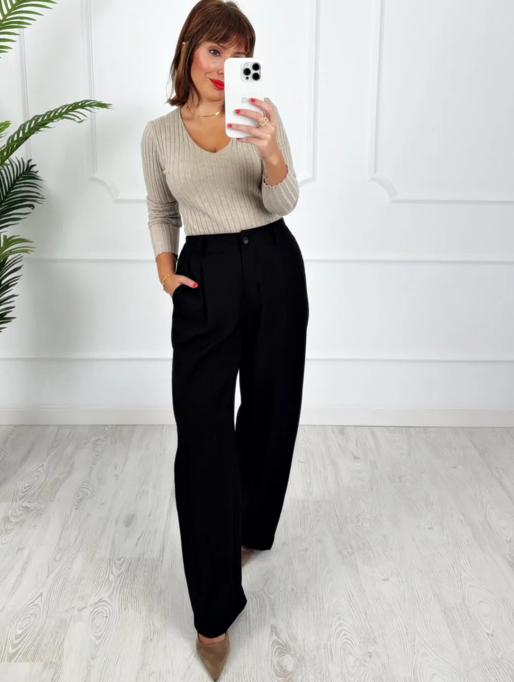 Pantalón pinza negro