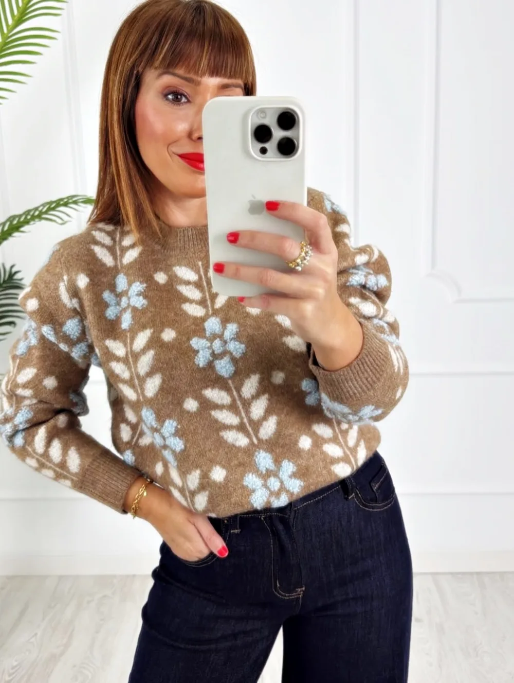 Jersey flores relieve camel